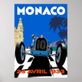 Monaco France Vintage poster (Voorkant)