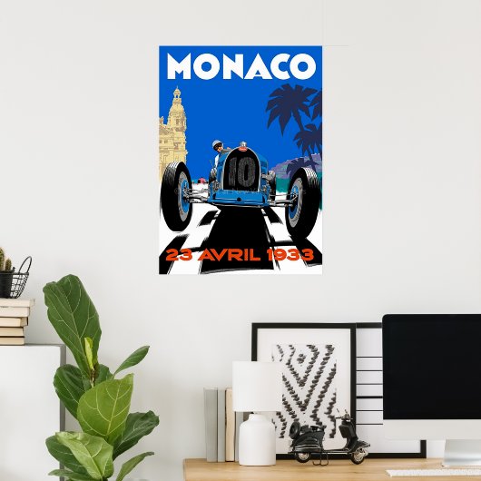 Monaco France Vintage poster (Thuiskantoor)