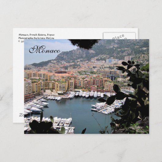 Monaco, Frans Riviera, Frankrijk Briefkaart (Voorkant / Achterkant)