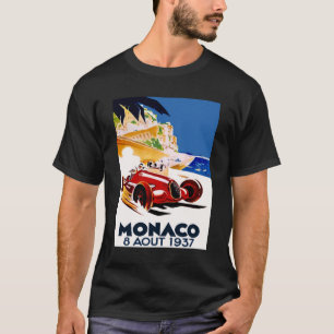 MONACO GRAND PRIX Auto Racing Adverteren T-shirt