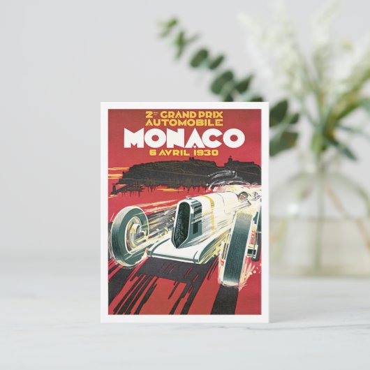 Monaco Grand Prix Automobile  Briefkaart (Staand voorkant)