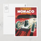 Monaco Grand Prix Automobile  Briefkaart (Voorkant / Achterkant)
