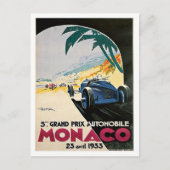 Monaco Grand Prix Automobile Briefkaart (Voorkant)