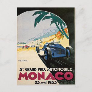 Monaco Grand Prix Automobile Briefkaart