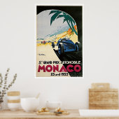 Monaco Grand Prix Automobile Poster (Keuken)