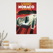 Monaco Grand Prix Automobile  Poster (Keuken)