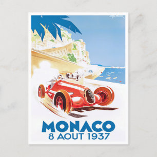 Monaco Grand Prix  Briefkaart voor racewedstrijden