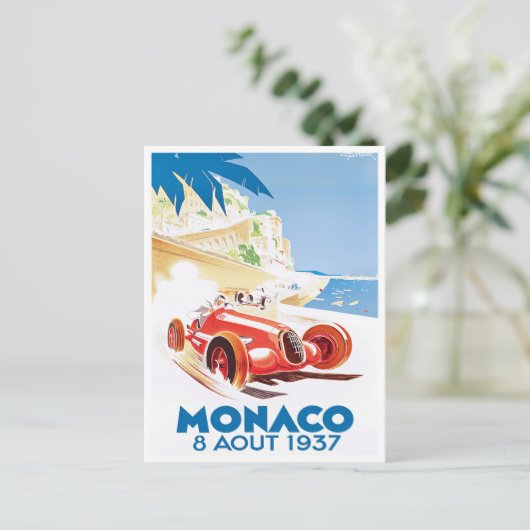 Monaco Grand Prix  Briefkaart voor racewedstrijden (Staand voorkant)