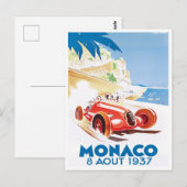 Monaco Grand Prix  Briefkaart voor racewedstrijden (Voorkant / Achterkant)