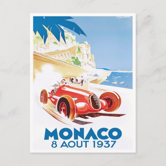 Monaco Grand Prix  Briefkaart voor racewedstrijden (Voorkant)