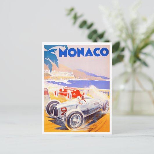 Monaco Grand Prix  Briefkaart voor racewedstrijden (Staand voorkant)