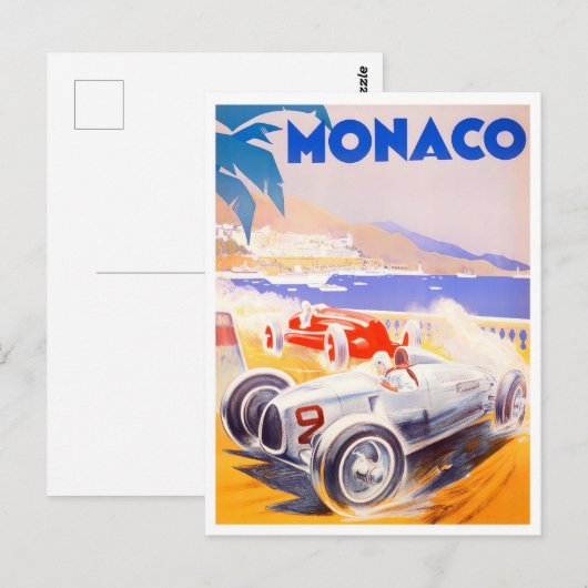 Monaco Grand Prix  Briefkaart voor racewedstrijden (Voorkant / Achterkant)