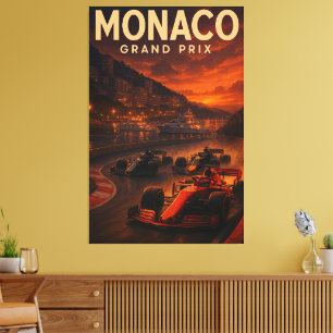 Monaco Grand Prix Circuit de Monaco F1 2024 Straat Canvas Afdruk
