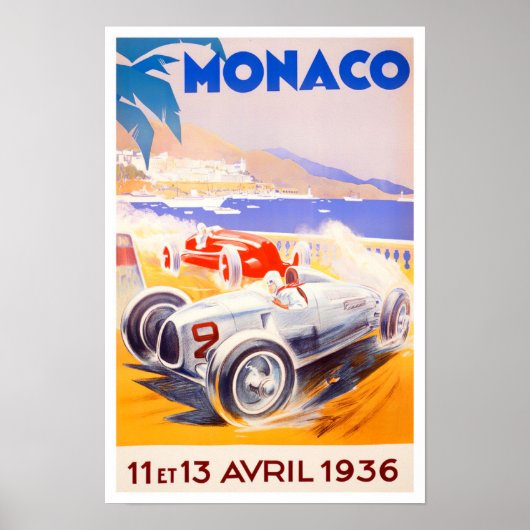 Monaco Grand Prix  Poster voor racewedstrijden 193 (Voorkant)