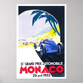 Monaco Grand Prix  Poster voor racewedstrijden 193