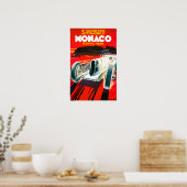 Monaco Grand Prix Race~ Vintage Automobile Ad Poster (Keuken)