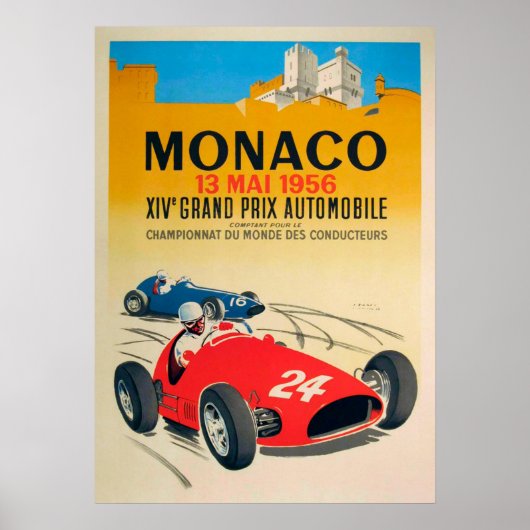 Monaco, Grand Prix van 1956 Poster (Voorkant)