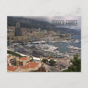 Monaco Harbour en Luxury Yachts French Riviera Briefkaart