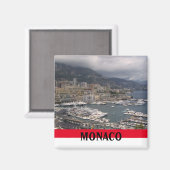 Monaco Harbour Scene met Yachts Magneet (Voorkant / Achterkant)