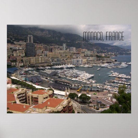 Monaco Haven en Luxe Jachten Franse Rivièra Poster (Voorkant)