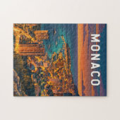 Monaco Illustratie Reis Kunst Vintage Legpuzzel (Horizontaal)