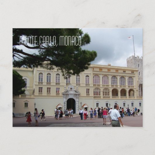 Monaco in het beroemde Monte Carlo Palace Landmark Briefkaart (Voorkant)
