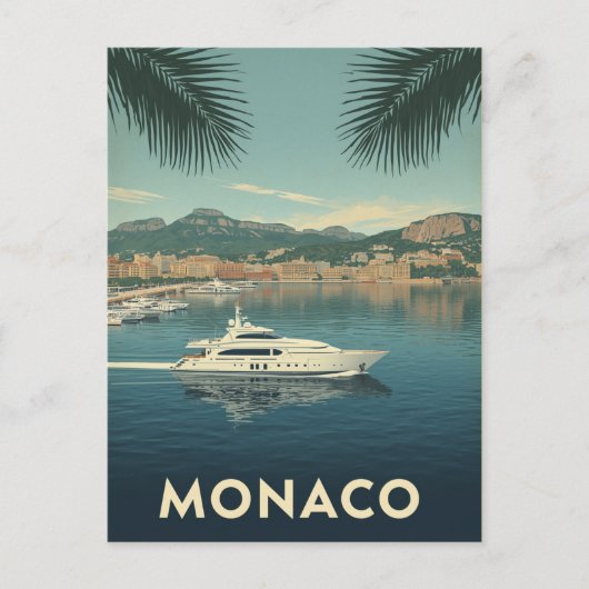 Monaco Jachthaven Reis Briefkaart (Voorkant)