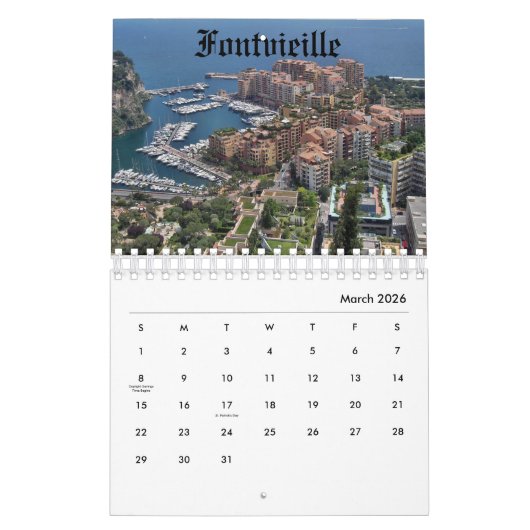 Monaco Kalender (Mar 2026)