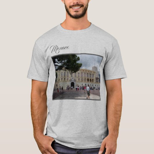 Monaco Koninklijk Paleis Foto Souvenir T-shirt (Voorkant)