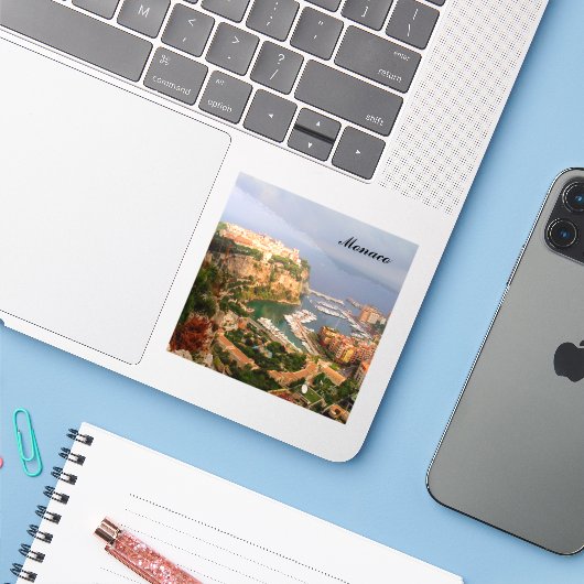 Monaco Magnet Sticker (Laptop met iPhone)