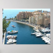 Monaco Marina en Condos Poster (Voorkant)