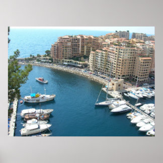Monaco Marina en Condos Poster