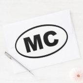 Monaco MC Europees Ovale Sticker (Envelop)