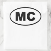 Monaco MC Europees Ovale Sticker (Tas)