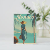 Monaco mode vintage  briefkaart (Staand voorkant)