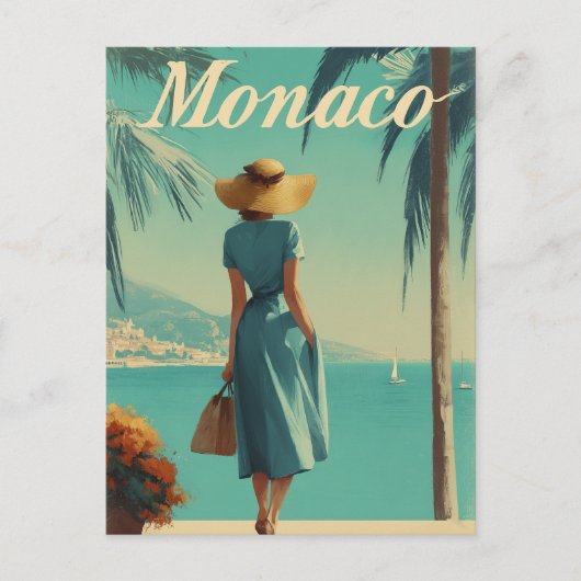 Monaco mode vintage  briefkaart (Voorkant)
