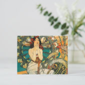 Monaco Monte Carlo Alphonse Mucha Briefkaart (Staand voorkant)