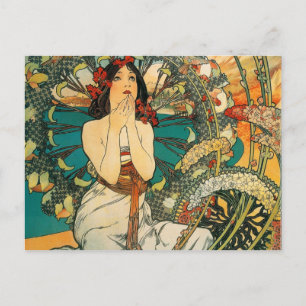 Monaco Monte Carlo Alphonse Mucha Briefkaart