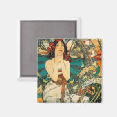 Monaco Monte Carlo Alphonse Mucha Magneet (Voorkant / Achterkant)
