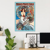 Monaco ~ Monte-Carlo ~ Alphonse Mucha Poster (Thuiskantoor)