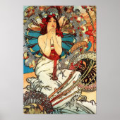 Monaco Monte Carlo Alphonse Mucha Poster (Voorkant)