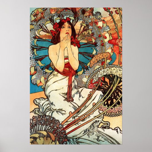 Monaco Monte Carlo Alphonse Mucha Poster (Voorkant)