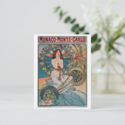 Monaco Monte Carlo Art Briefkaart (Staand voorkant)