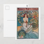 Monaco Monte Carlo Art Briefkaart (Voorkant / Achterkant)