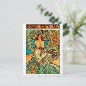 Monaco Monte Carlo Art Nouveau Briefkaart (Staand voorkant)