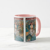 Monaco Monte Carlo: Art Nouveau vrouw Mok (Voorkant rechts)