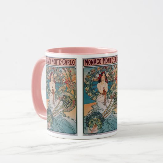 Monaco Monte Carlo: Art Nouveau  vrouw Mok (Voorkant links)