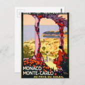 Monaco. Monte-Carlo. Au pays du soleil Briefkaart (Voorkant / Achterkant)