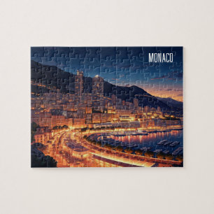 Monaco Monte Carlo bij nacht Legpuzzel