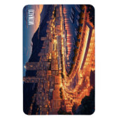Monaco Monte Carlo bij nacht Magneet (Verticaal)
